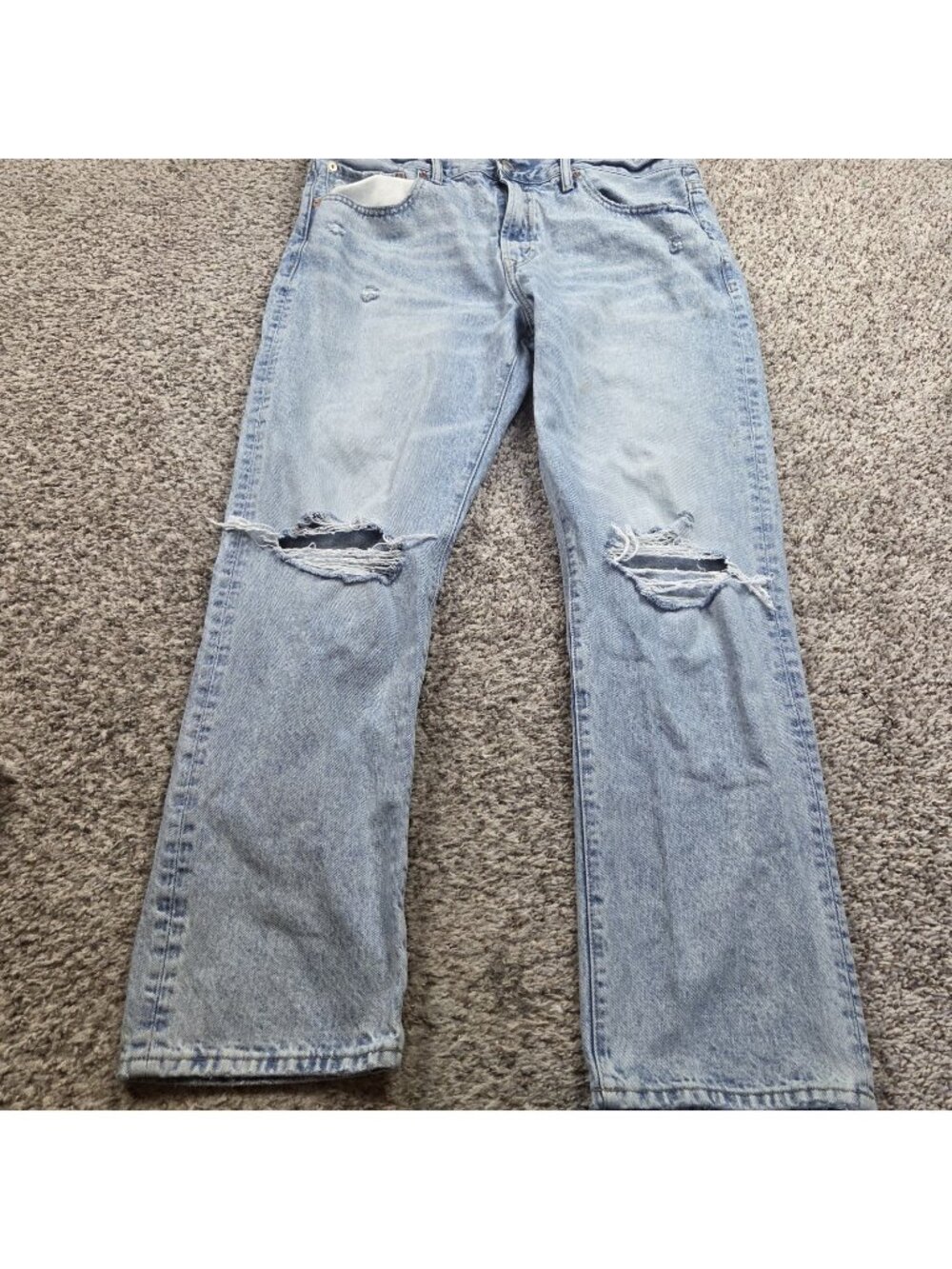 American Eagle Jeans Mens 36x30 Tag 36x32 90s Straight Acid Distressed Marks*